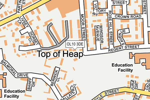 OL10 3DE map - OS OpenMap – Local (Ordnance Survey)
