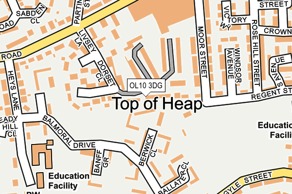 OL10 3DG map - OS OpenMap – Local (Ordnance Survey)