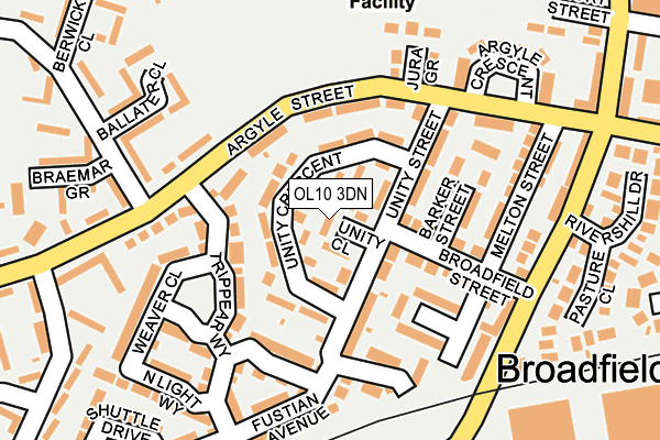 OL10 3DN map - OS OpenMap – Local (Ordnance Survey)