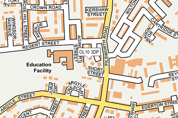 OL10 3DP map - OS OpenMap – Local (Ordnance Survey)