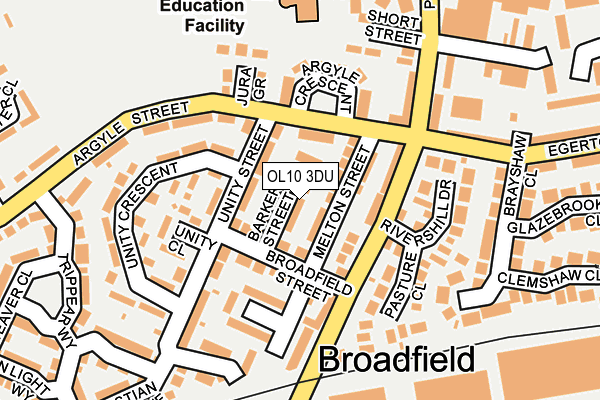 OL10 3DU map - OS OpenMap – Local (Ordnance Survey)