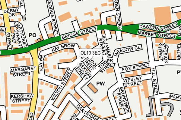 OL10 3EG map - OS OpenMap – Local (Ordnance Survey)