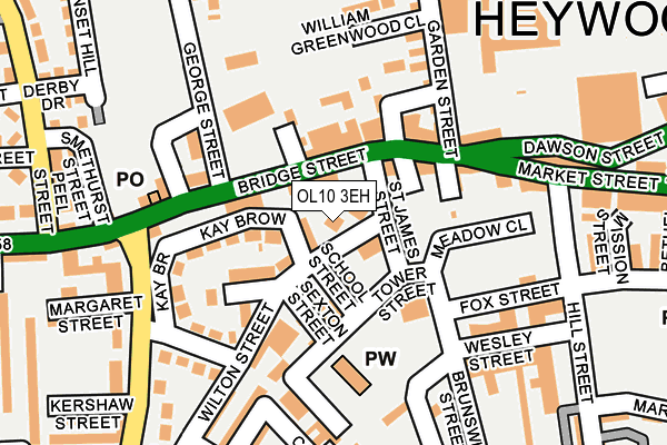 OL10 3EH map - OS OpenMap – Local (Ordnance Survey)