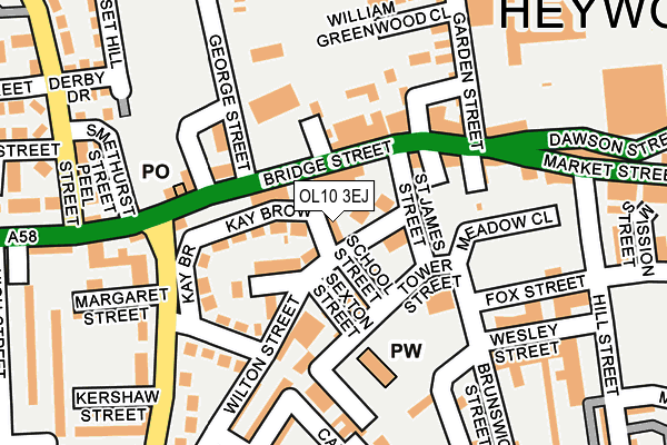 OL10 3EJ map - OS OpenMap – Local (Ordnance Survey)