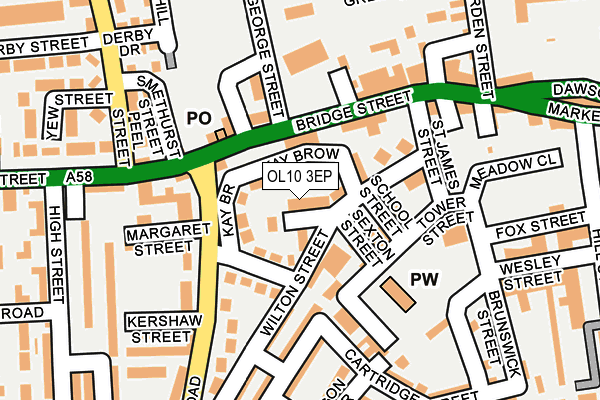 OL10 3EP map - OS OpenMap – Local (Ordnance Survey)