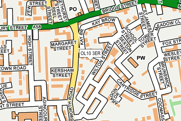 OL10 3ER map - OS OpenMap – Local (Ordnance Survey)