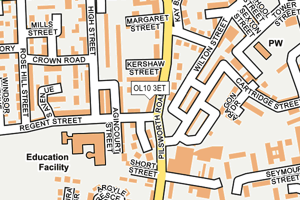 OL10 3ET map - OS OpenMap – Local (Ordnance Survey)