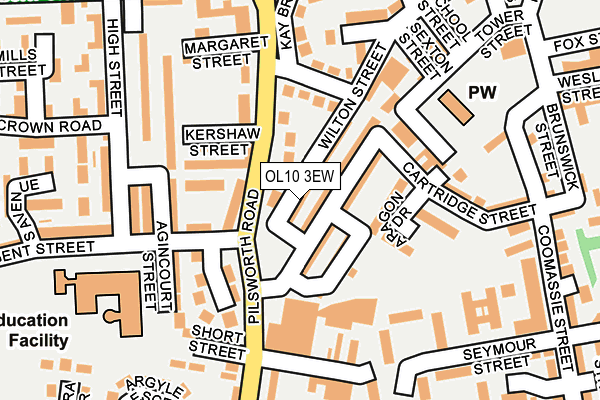 OL10 3EW map - OS OpenMap – Local (Ordnance Survey)