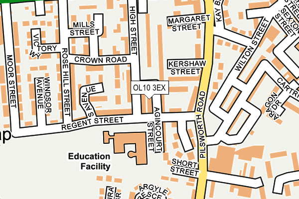 OL10 3EX map - OS OpenMap – Local (Ordnance Survey)