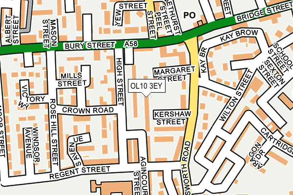 OL10 3EY map - OS OpenMap – Local (Ordnance Survey)