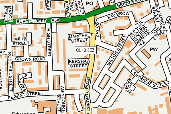 OL10 3EZ map - OS OpenMap – Local (Ordnance Survey)