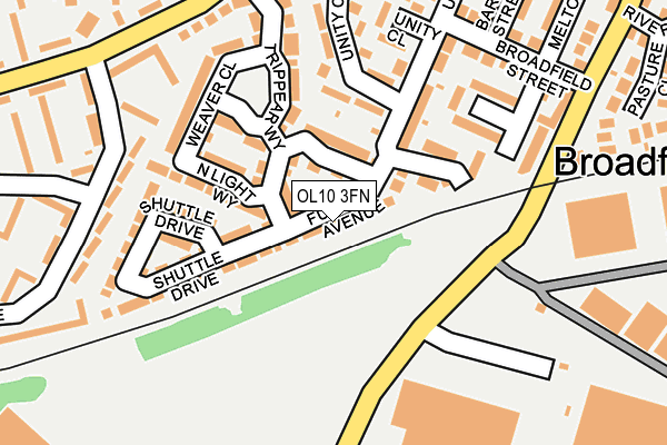 OL10 3FN map - OS OpenMap – Local (Ordnance Survey)