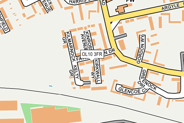 OL10 3FR map - OS OpenMap – Local (Ordnance Survey)