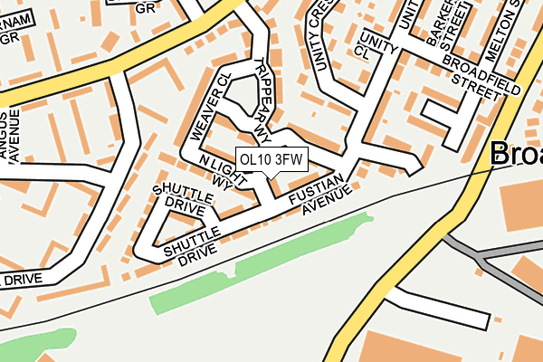 OL10 3FW map - OS OpenMap – Local (Ordnance Survey)