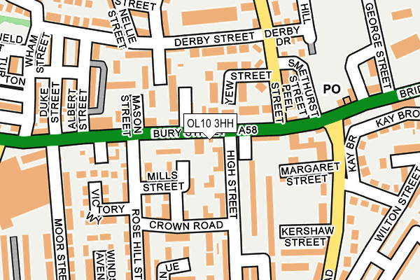 OL10 3HH map - OS OpenMap – Local (Ordnance Survey)