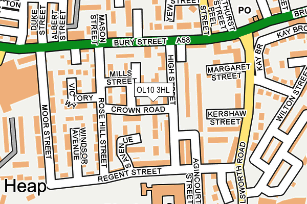 OL10 3HL map - OS OpenMap – Local (Ordnance Survey)