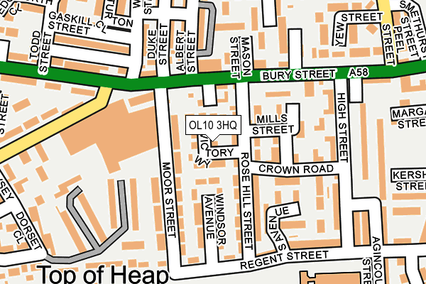 OL10 3HQ map - OS OpenMap – Local (Ordnance Survey)