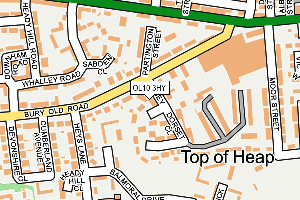 OL10 3HY map - OS OpenMap – Local (Ordnance Survey)