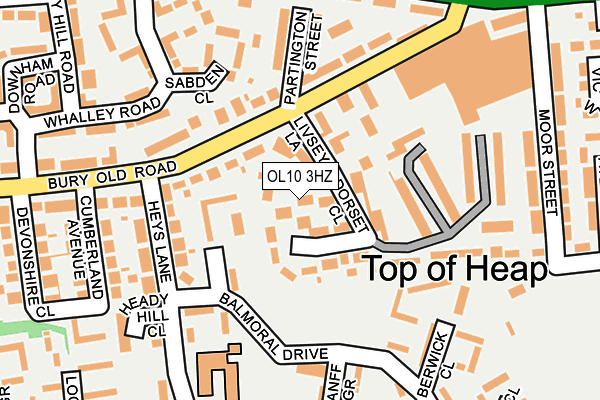 OL10 3HZ map - OS OpenMap – Local (Ordnance Survey)