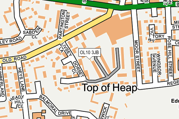 OL10 3JB map - OS OpenMap – Local (Ordnance Survey)