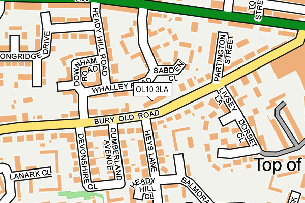 OL10 3LA map - OS OpenMap – Local (Ordnance Survey)
