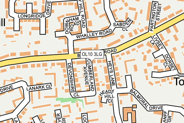 OL10 3LG map - OS OpenMap – Local (Ordnance Survey)