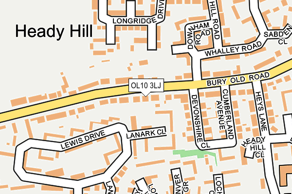 OL10 3LJ map - OS OpenMap – Local (Ordnance Survey)