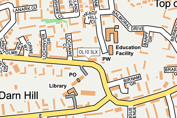 OL10 3LX map - OS OpenMap – Local (Ordnance Survey)