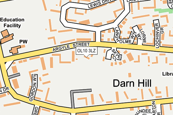 OL10 3LZ map - OS OpenMap – Local (Ordnance Survey)