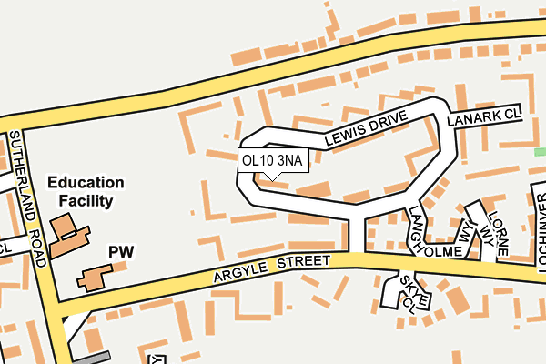 OL10 3NA map - OS OpenMap – Local (Ordnance Survey)