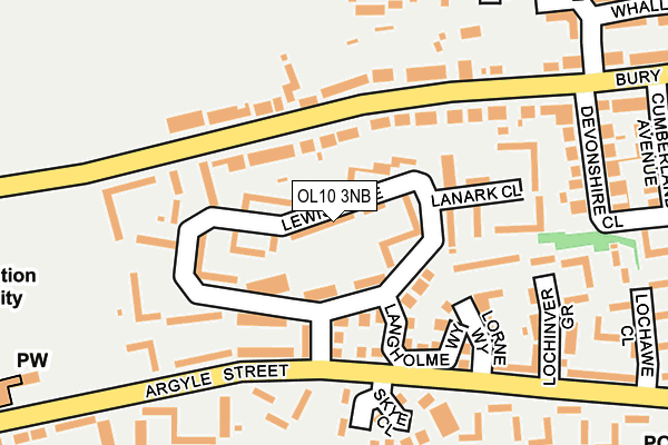 OL10 3NB map - OS OpenMap – Local (Ordnance Survey)