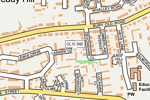 OL10 3ND map - OS OpenMap – Local (Ordnance Survey)