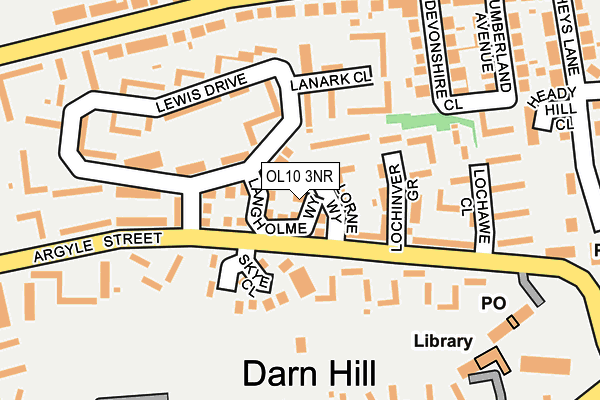 OL10 3NR map - OS OpenMap – Local (Ordnance Survey)