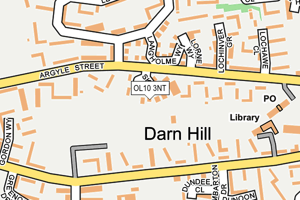 OL10 3NT map - OS OpenMap – Local (Ordnance Survey)