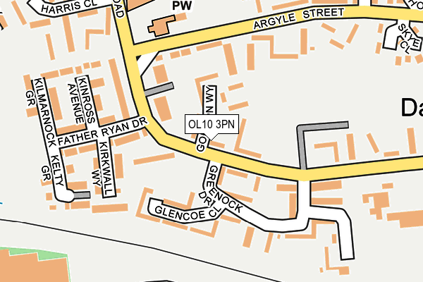 OL10 3PN map - OS OpenMap – Local (Ordnance Survey)