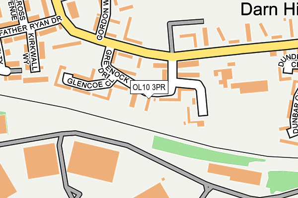 OL10 3PR map - OS OpenMap – Local (Ordnance Survey)