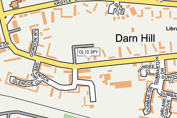 OL10 3PY map - OS OpenMap – Local (Ordnance Survey)