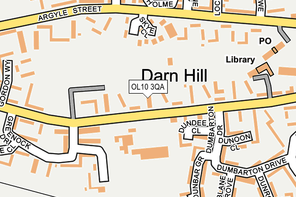 OL10 3QA map - OS OpenMap – Local (Ordnance Survey)