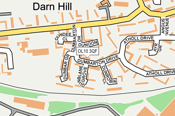 OL10 3QF map - OS OpenMap – Local (Ordnance Survey)