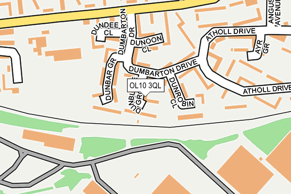 OL10 3QL map - OS OpenMap – Local (Ordnance Survey)