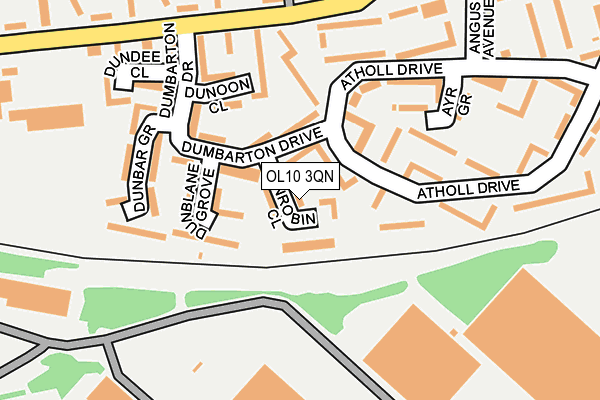 OL10 3QN map - OS OpenMap – Local (Ordnance Survey)