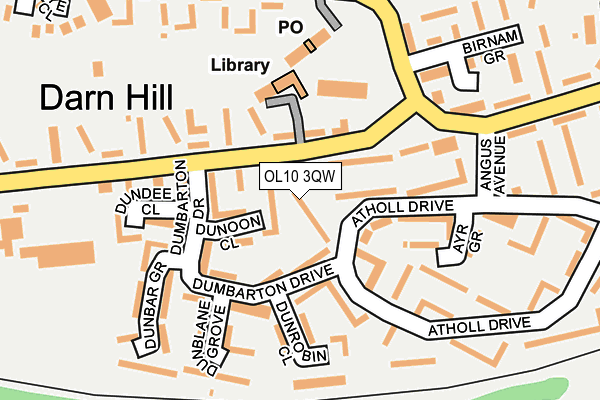 OL10 3QW map - OS OpenMap – Local (Ordnance Survey)