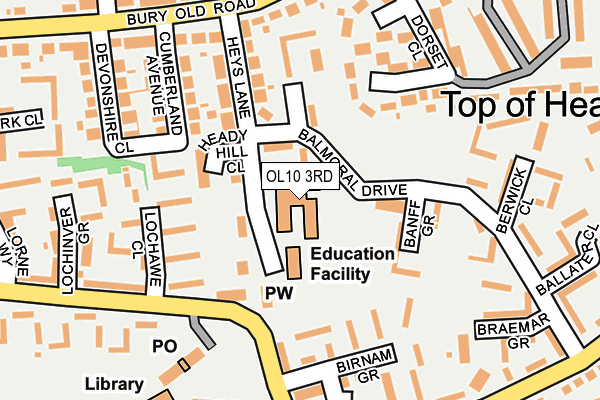 OL10 3RD map - OS OpenMap – Local (Ordnance Survey)