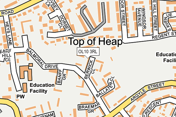 OL10 3RL map - OS OpenMap – Local (Ordnance Survey)