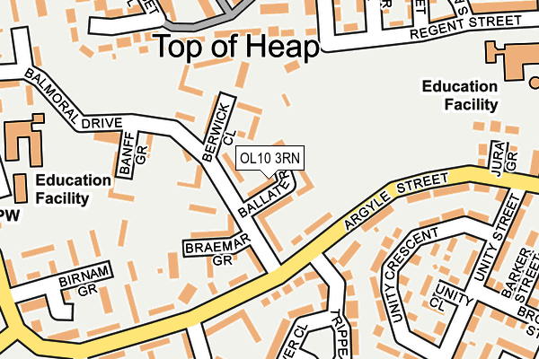 OL10 3RN map - OS OpenMap – Local (Ordnance Survey)