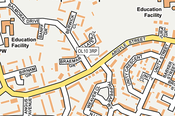 OL10 3RP map - OS OpenMap – Local (Ordnance Survey)