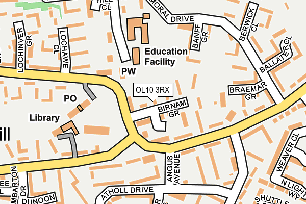 OL10 3RX map - OS OpenMap – Local (Ordnance Survey)