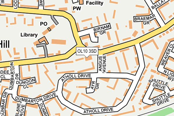 OL10 3SD map - OS OpenMap – Local (Ordnance Survey)