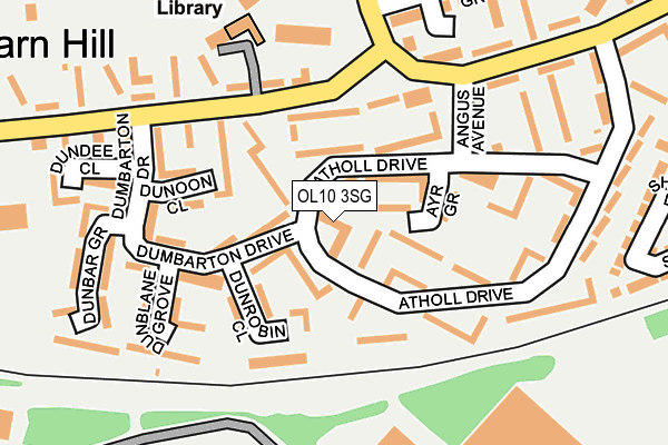 OL10 3SG map - OS OpenMap – Local (Ordnance Survey)