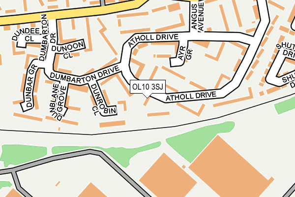 OL10 3SJ map - OS OpenMap – Local (Ordnance Survey)